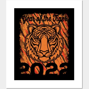 Year of the Tiger 2022 Tigers Face Posters and Art